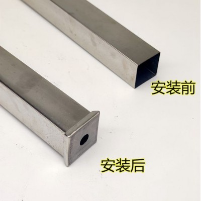 不锈钢方管装饰遮丑盖拉手脚配件脚环锥口垫片介子封口拉手片堵盖图4
