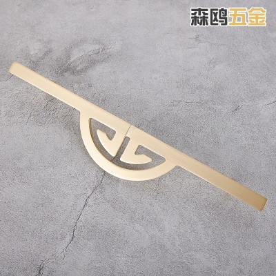 新中式衣柜门拉手铜拉丝橱柜门把手抽屉鞋柜床头柜鞋柜手柄拉手图2