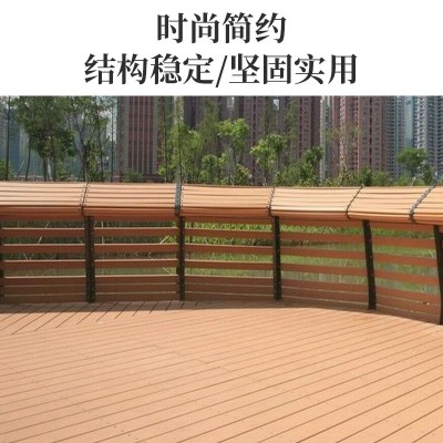 户外PE防塑木地板板户外地板园林景观露台护栏防腐木户外地板塑木图2